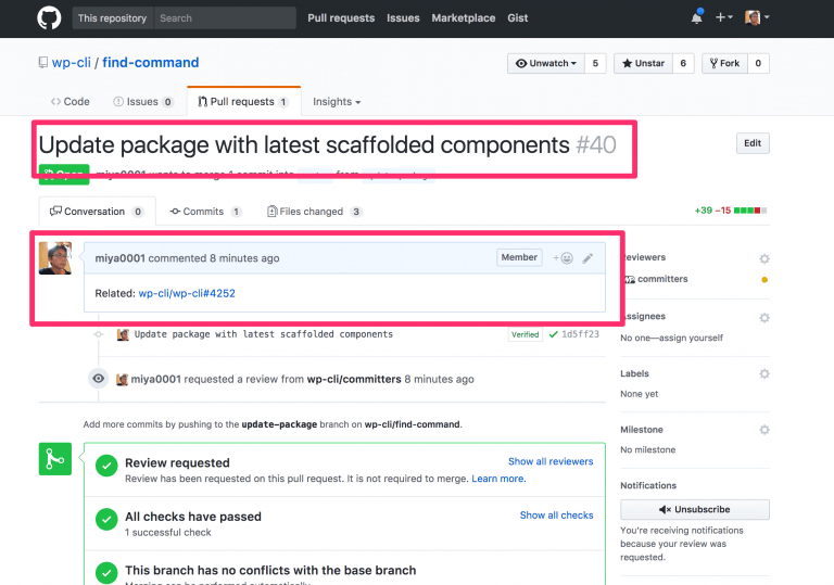 Create a pullrequest with title and body with `hub pullrequest